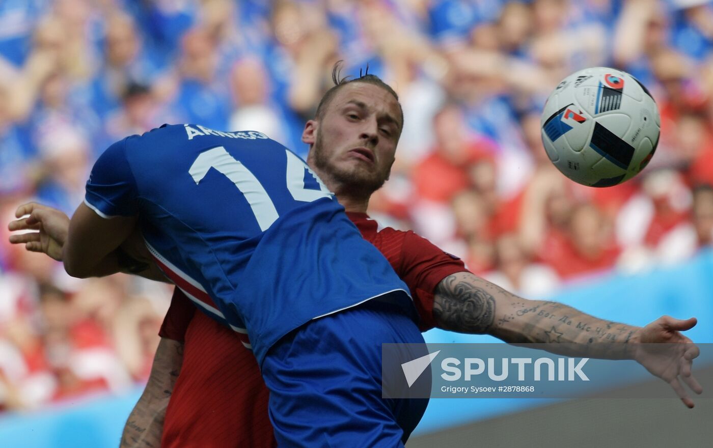 Football. 2016 UEFA European Championship. Iceland vs. Austria