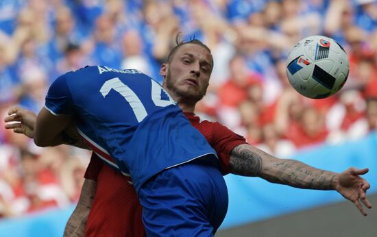 Football. 2016 UEFA European Championship. Iceland vs. Austria