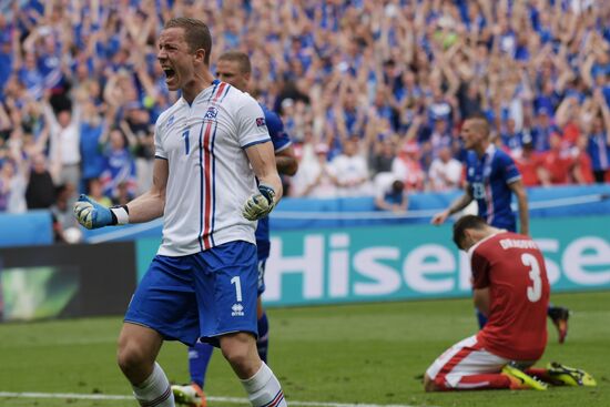 Football. 2016 UEFA European Championship. Iceland vs. Austria