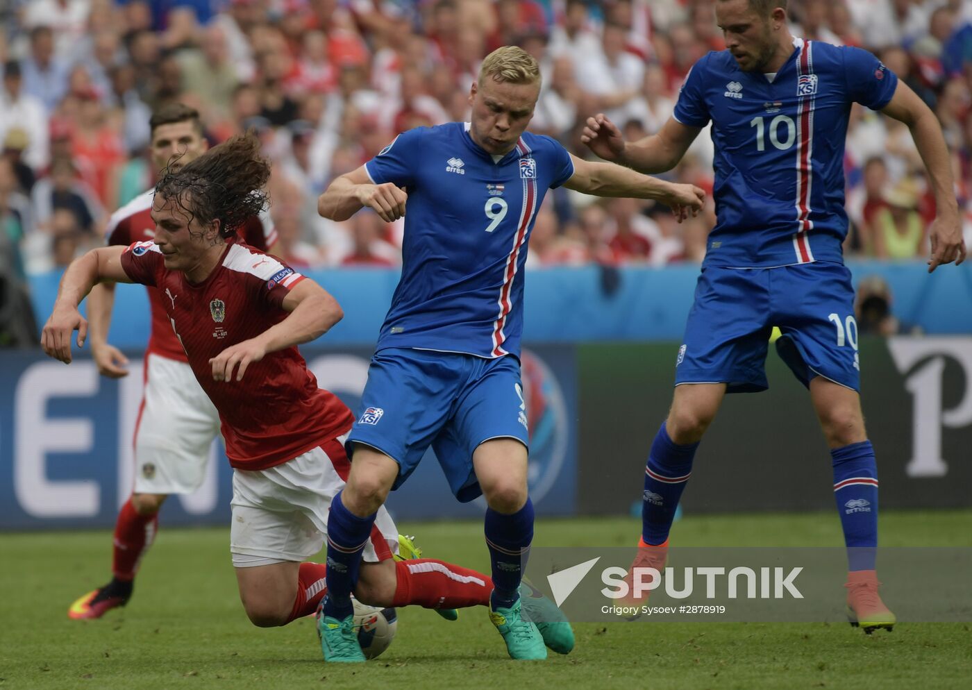 Football. 2016 UEFA European Championship. Iceland vs. Austria