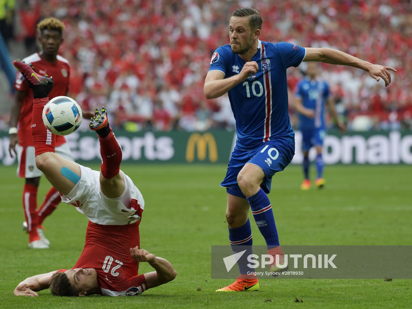 Football. 2016 UEFA European Championship. Iceland vs. Austria