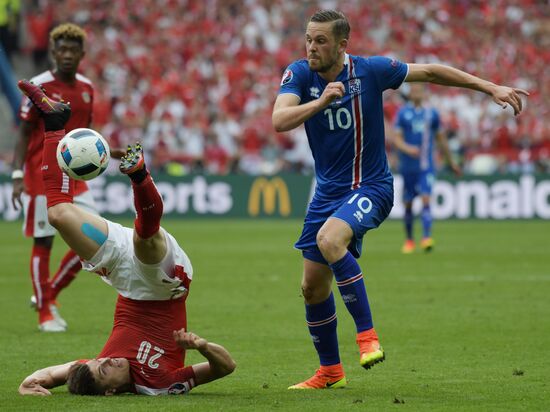 Football. 2016 UEFA European Championship. Iceland vs. Austria