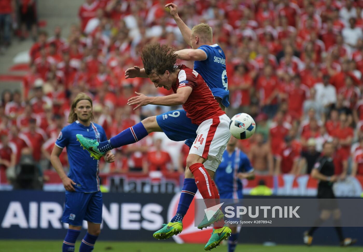 Football. 2016 UEFA European Championship. Iceland vs. Austria