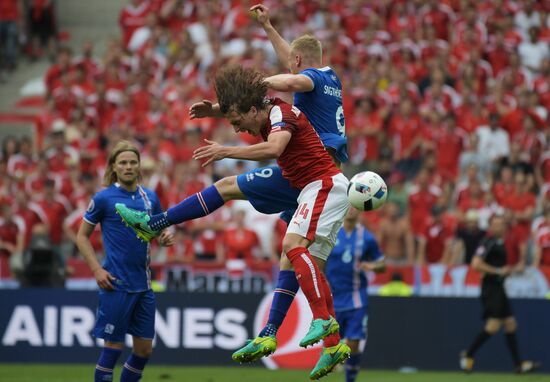 Football. 2016 UEFA European Championship. Iceland vs. Austria