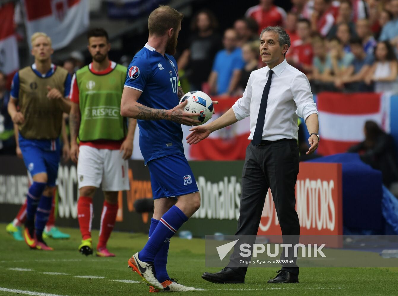 Football. 2016 UEFA European Championship. Iceland vs. Austria