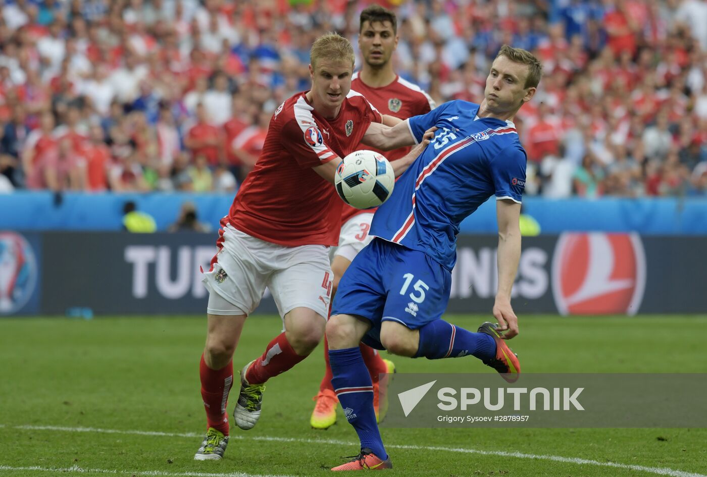 Football. 2016 UEFA European Championship. Iceland vs. Austria