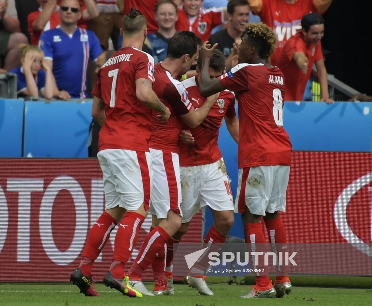 Football. 2016 UEFA European Championship. Iceland vs. Austria