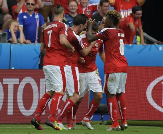 Football. 2016 UEFA European Championship. Iceland vs. Austria