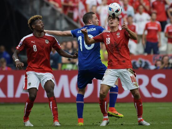Football. 2016 UEFA European Championship. Iceland vs. Austria