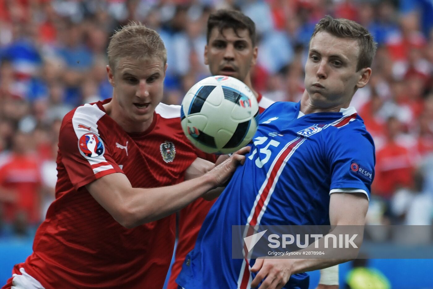 Football. 2016 UEFA European Championship. Iceland vs. Austria