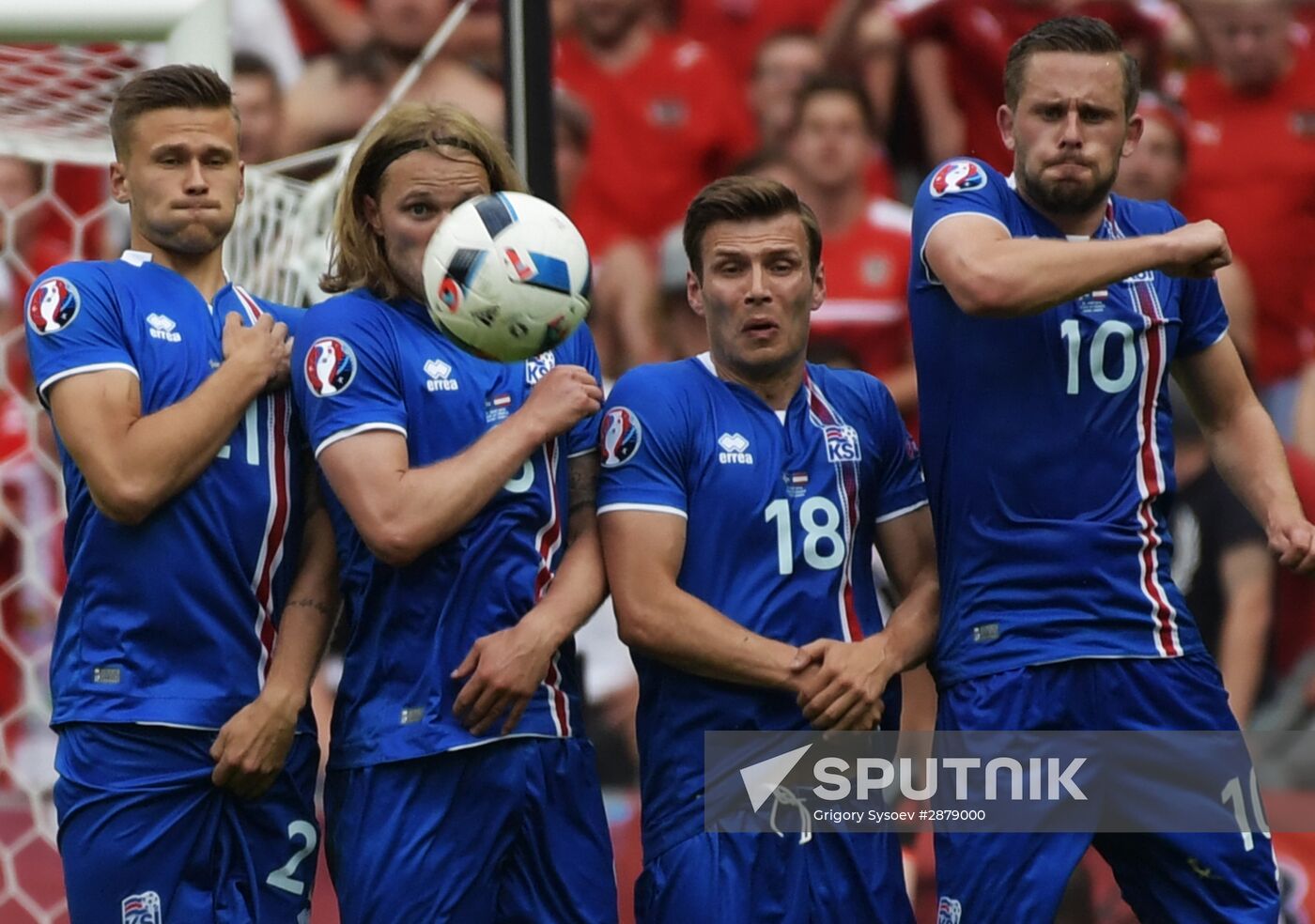 Football. 2016 UEFA European Championship. Iceland vs. Austria