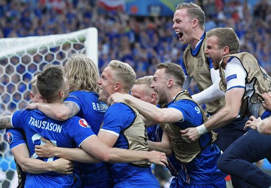 Football. 2016 UEFA European Championship. Iceland vs. Austria