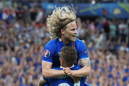 Football. 2016 UEFA European Championship. Iceland vs. Austria