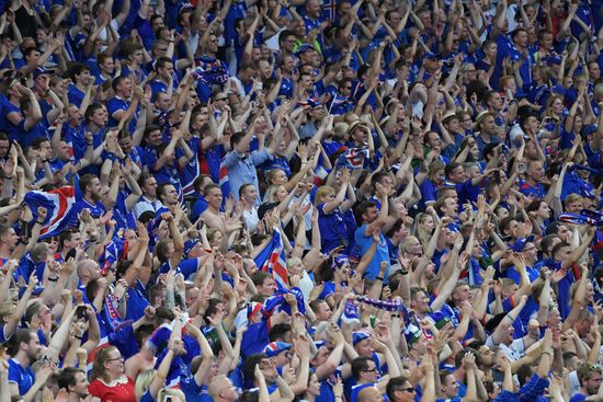 Football. 2016 UEFA European Championship. Iceland vs. Austria