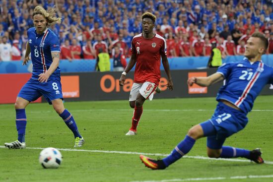 Football. 2016 UEFA European Championship. Iceland vs. Austria