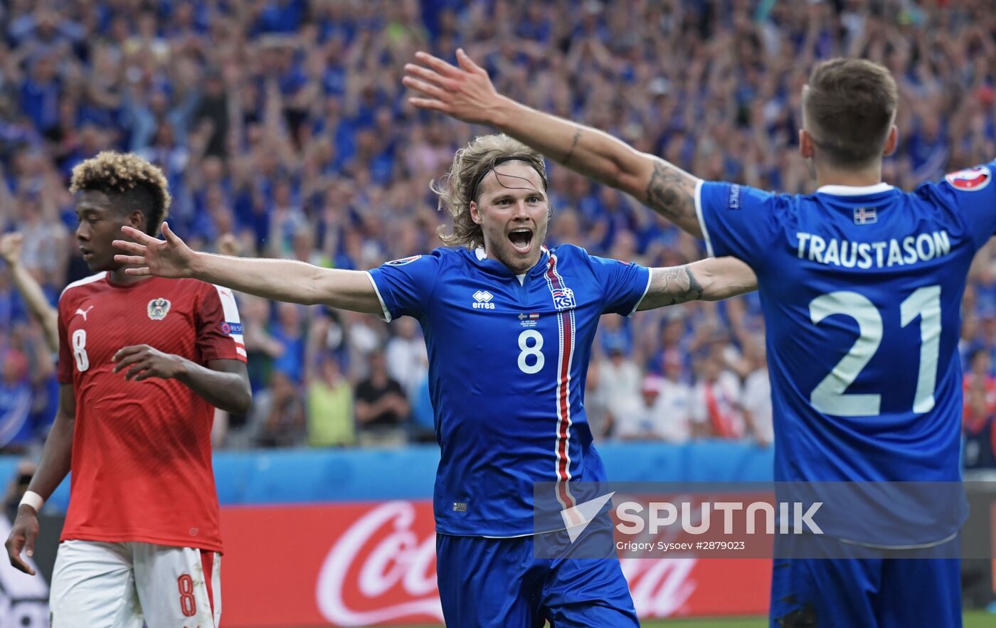 Football. 2016 UEFA European Championship. Iceland vs. Austria