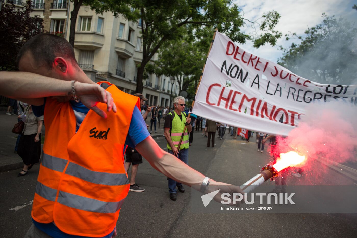 Trade Unions protest in France