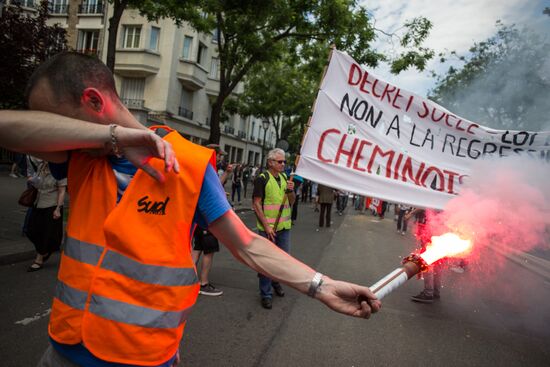 Trade Unions protest in France