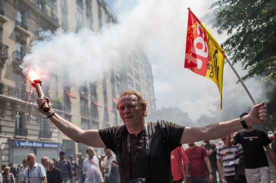 Trade Unions protest in France