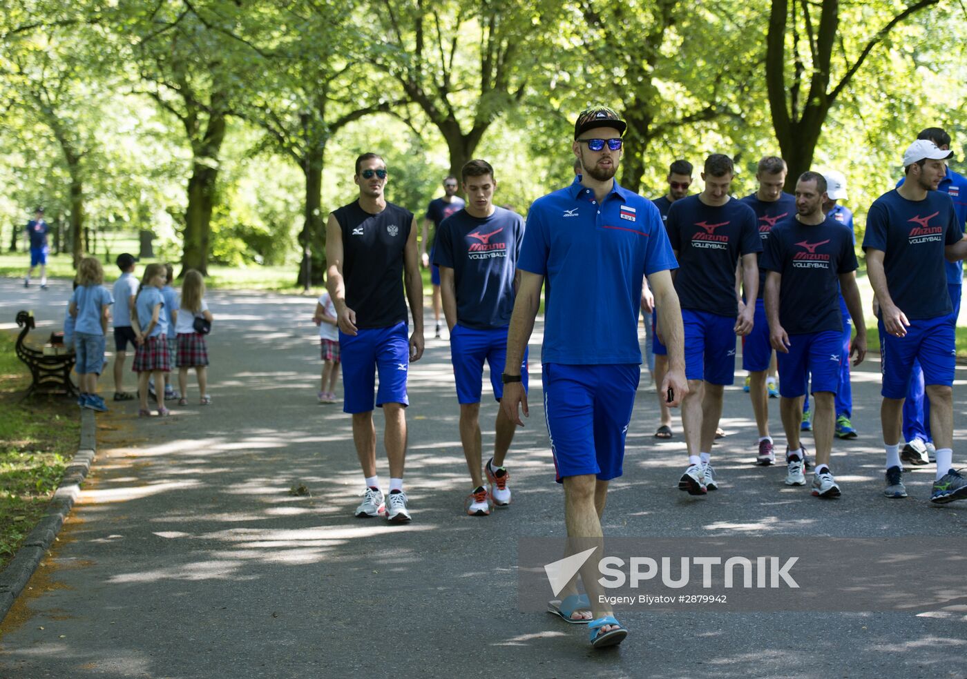 FIVB Volleyball World League 2016. Russian national team's training session