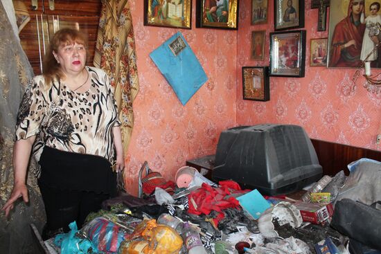 Aftermath of Ukrainian forces' attack on Donetsk