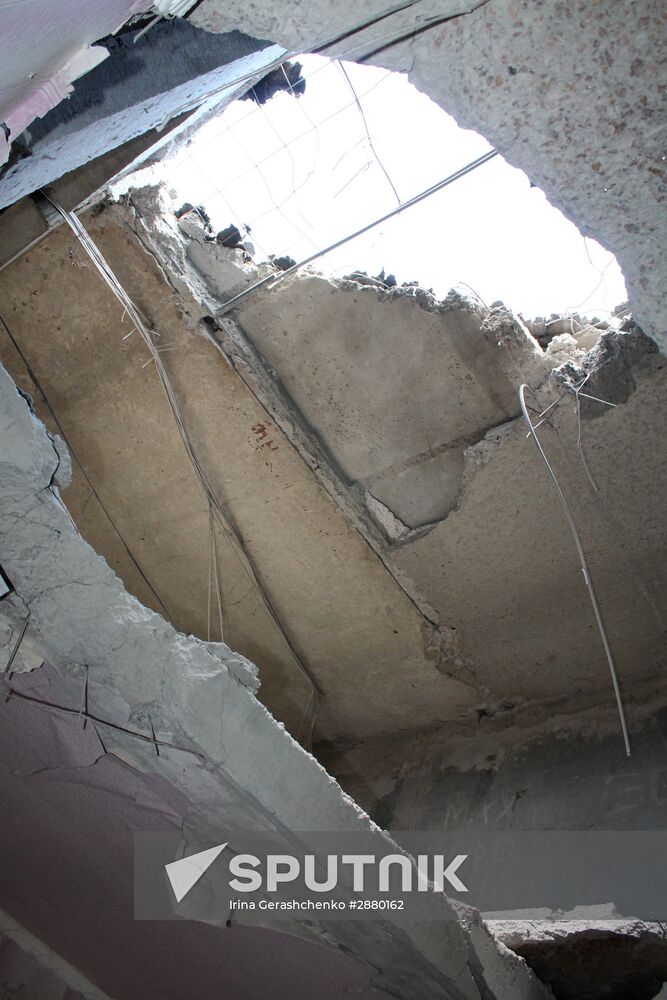 Aftermath of Ukrainian forces' attack on Donetsk
