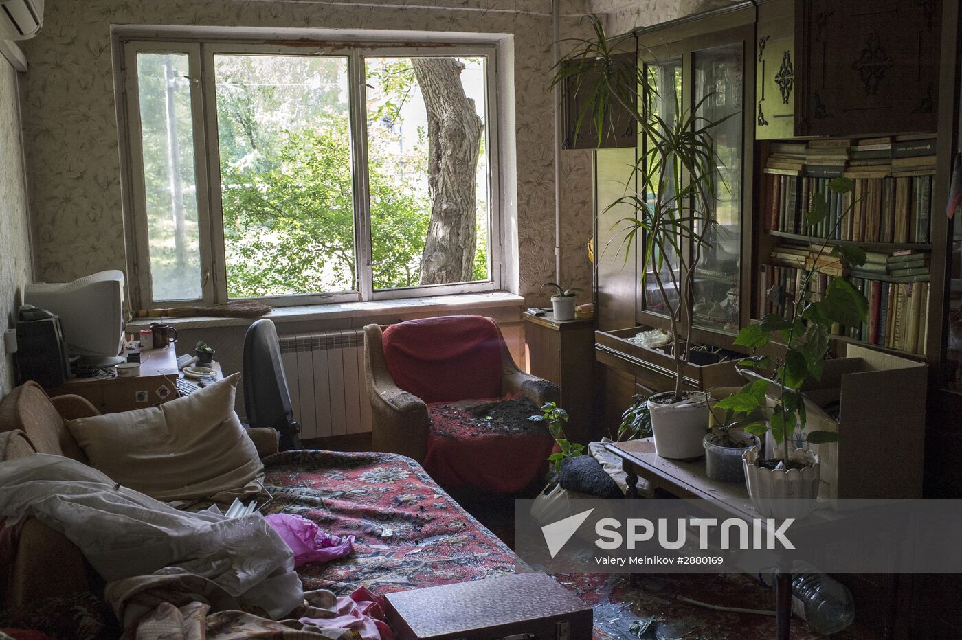 Aftermath of Ukrainian forces' attack on Donetsk