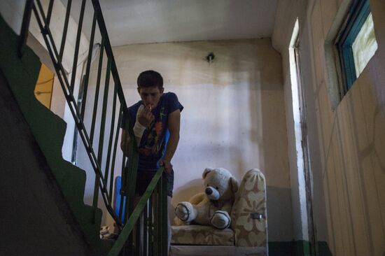 Aftermath of Ukrainian forces' attack on Donetsk
