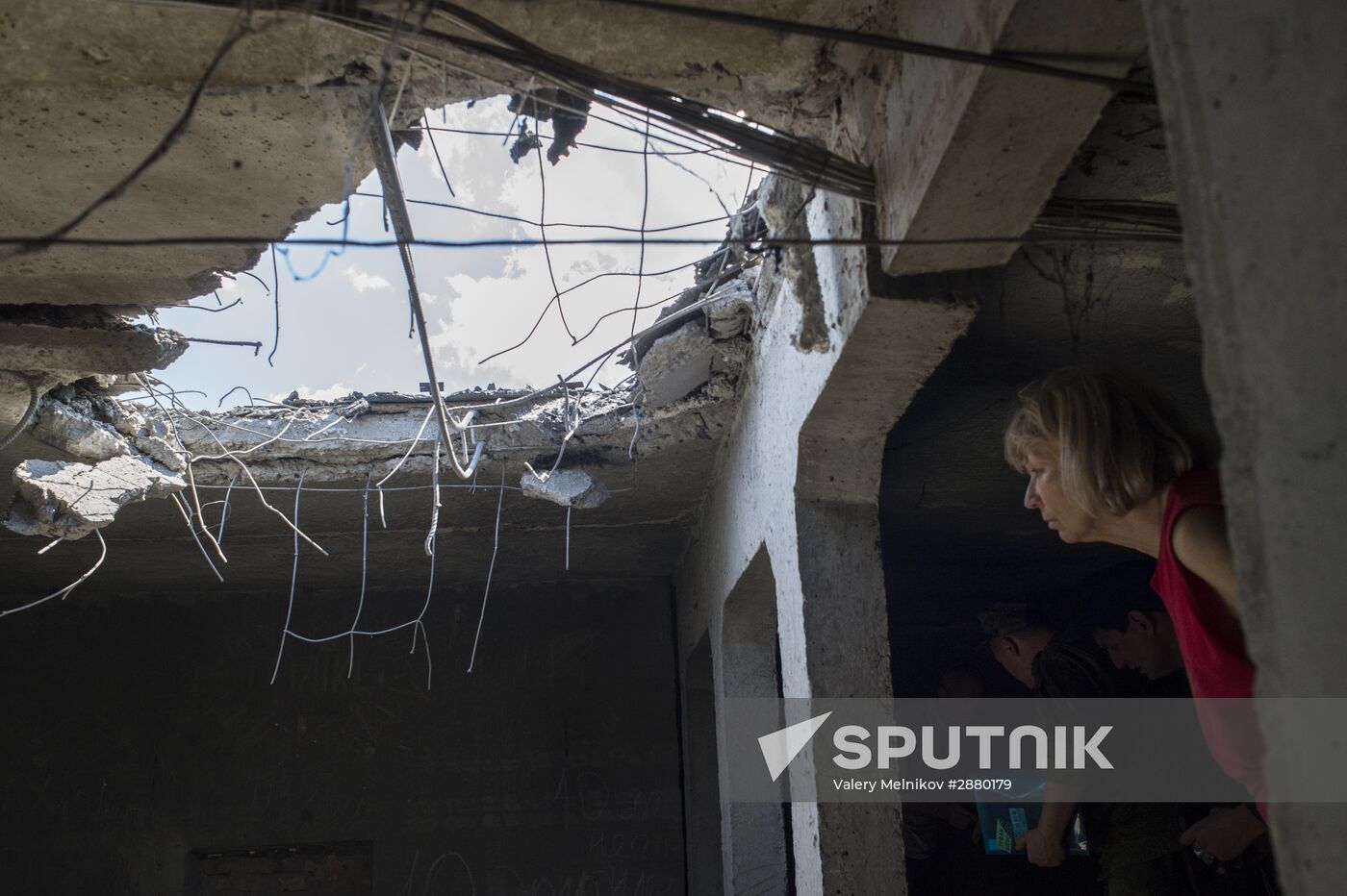 Aftermath of Ukrainian forces' attack on Donetsk