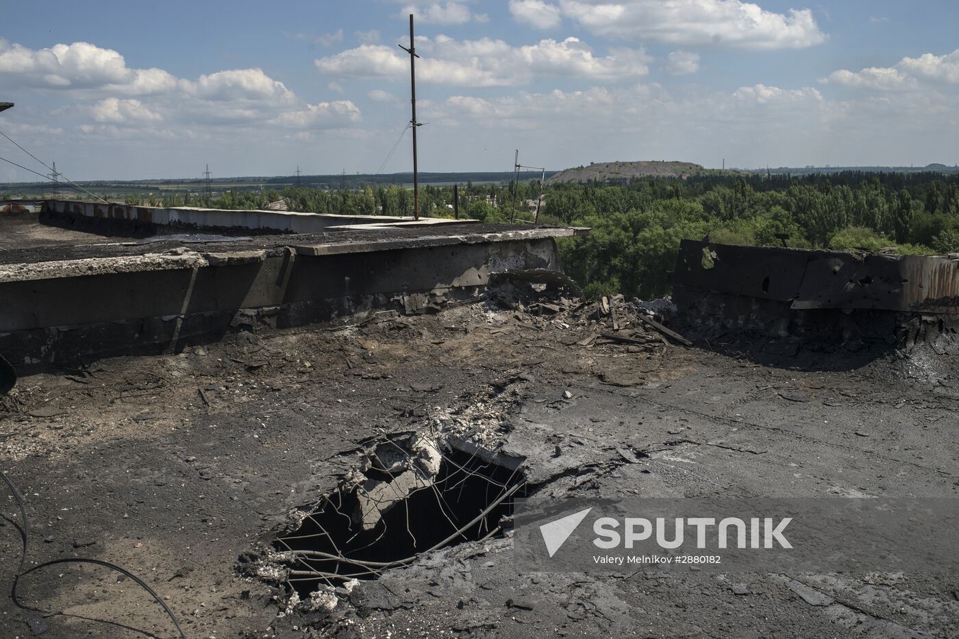 Aftermath of Ukrainian forces' attack on Donetsk