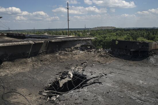 Aftermath of Ukrainian forces' attack on Donetsk