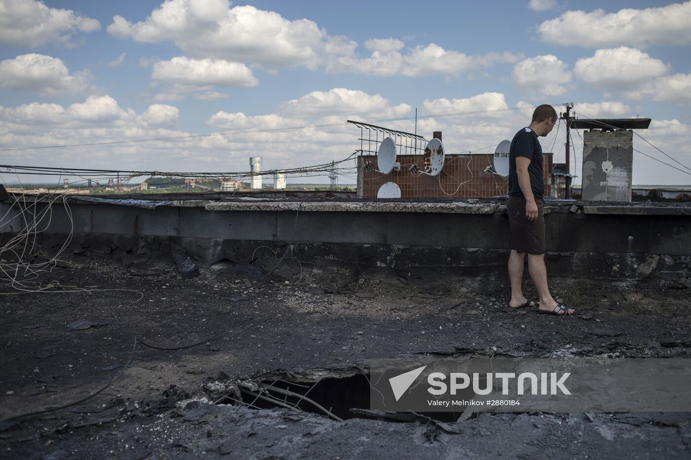 Aftermath of Ukrainian forces' attack on Donetsk