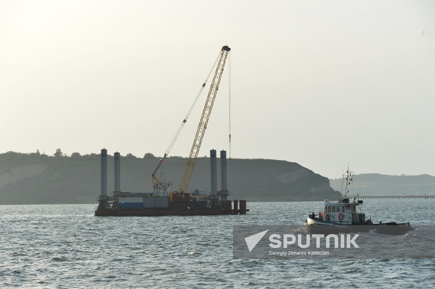 Contruction of bridge across Strait of Kerch