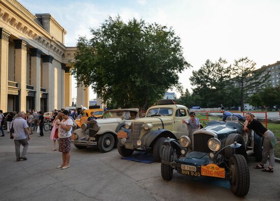 Peking to Paris Motor Challenge in Novosibirsk