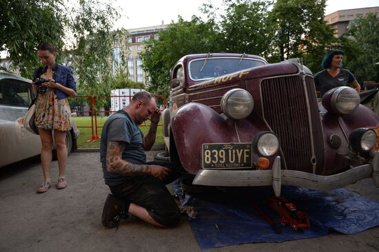 Peking to Paris Motor Challenge in Novosibirsk