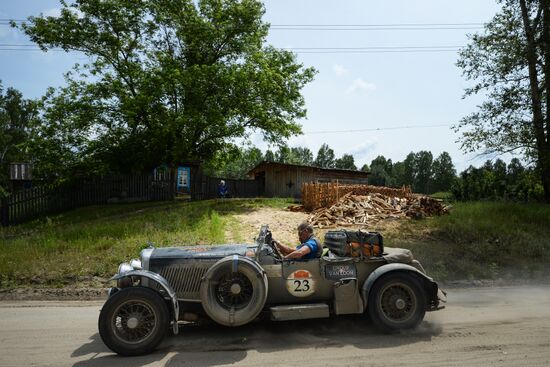 Peking to Paris Motor Challenge in Novosibirsk