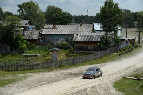 Peking to Paris Motor Challenge in Novosibirsk