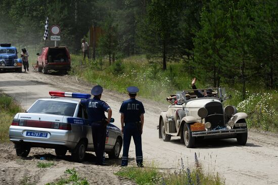 Peking to Paris Motor Challenge in Novosibirsk