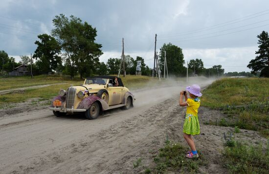 Peking to Paris Motor Challenge in Novosibirsk