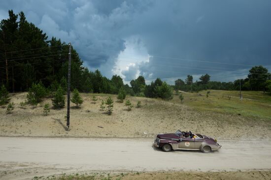 Peking to Paris Motor Challenge in Novosibirsk