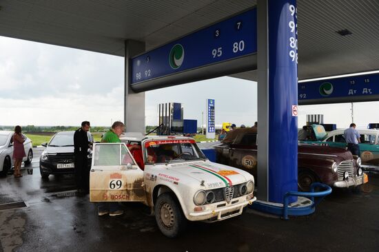 Peking to Paris Motor Challenge in Novosibirsk
