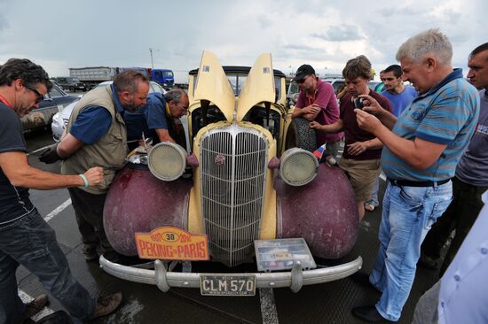 Peking to Paris Motor Challenge in Novosibirsk