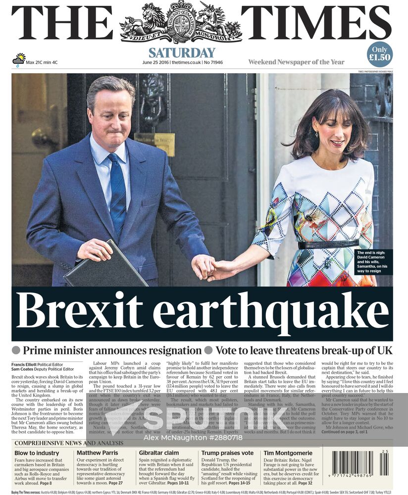 British newspapers react to Brexit