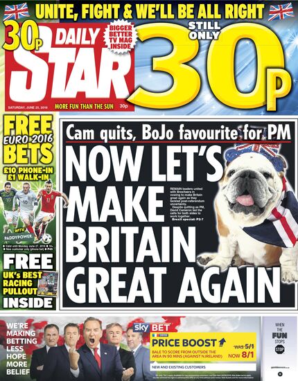 British newspapers comment on UK referendum to exit EU