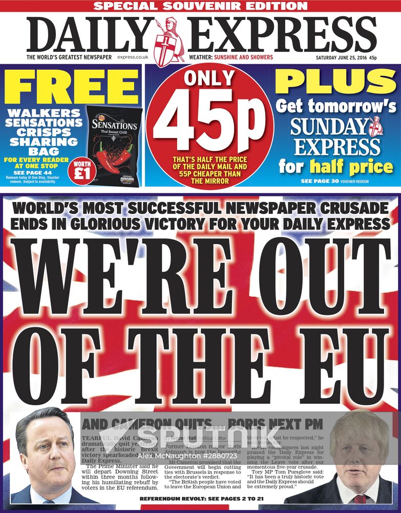 British newspapers comment on UK referendum to exit EU