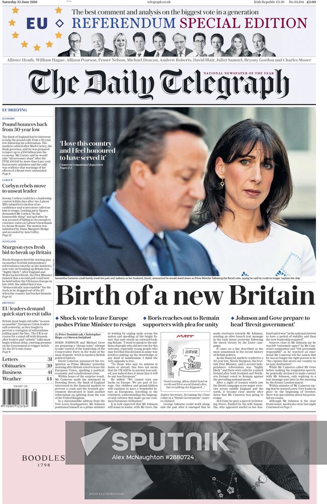 British newspapers comment on UK referendum to exit EU