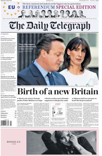 British newspapers comment on UK referendum to exit EU