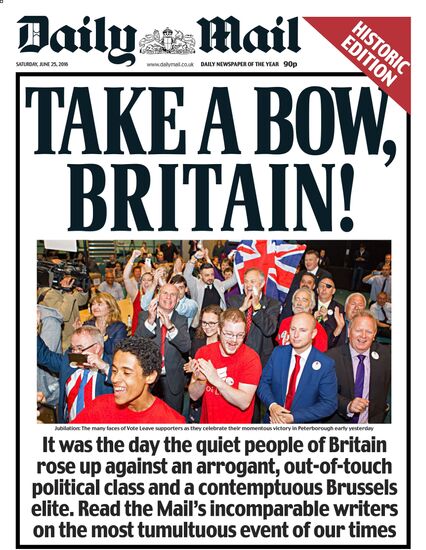 British newspapers comment on UK referendum to exit EU