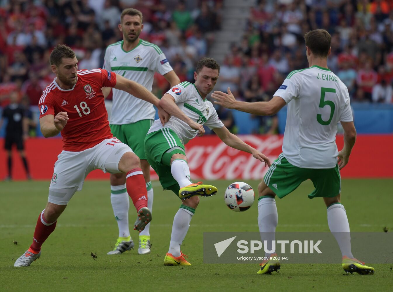 Football. UEFA Euro 2016. Wales vs. Northern Ireland