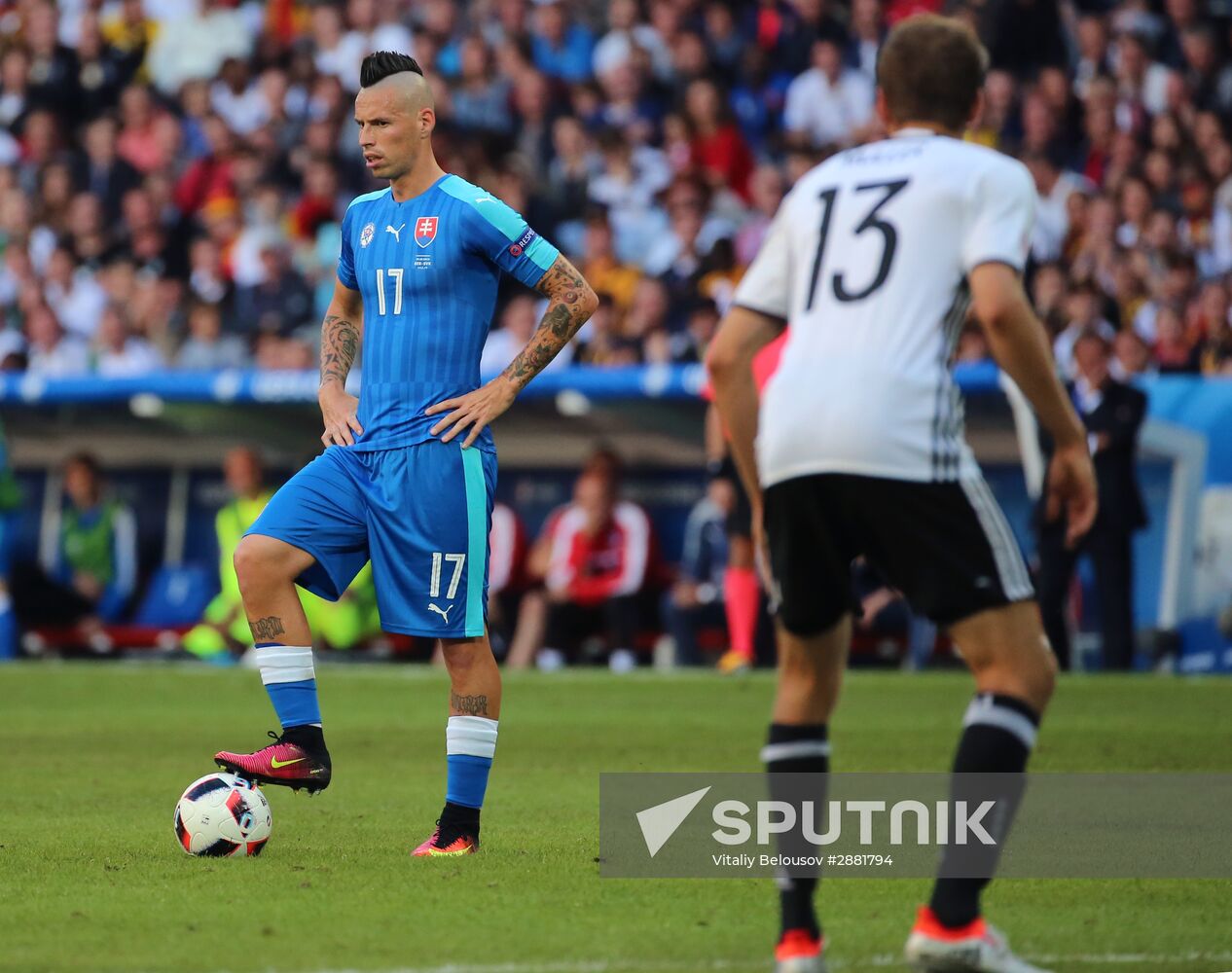 Football. 2016 UEFA European Championship. Germany vs. Slovakia
